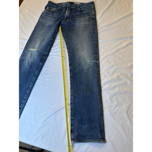 AG Adriano Goldschmied Men's Tellis Modern Slim Fit Jeans Distressed 34x33 Blue - Picture 7 of 11